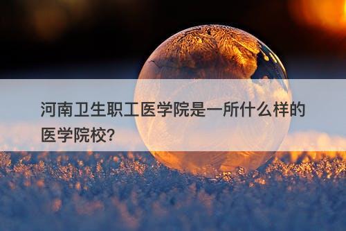 河南卫生职工医学院是一所什么样的医学院校？ 